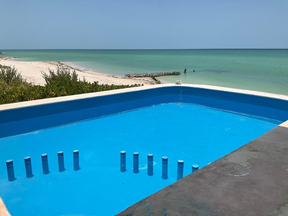 La Casa Amarilla Frente Al Mar Villa Chelem Ngoại thất bức ảnh